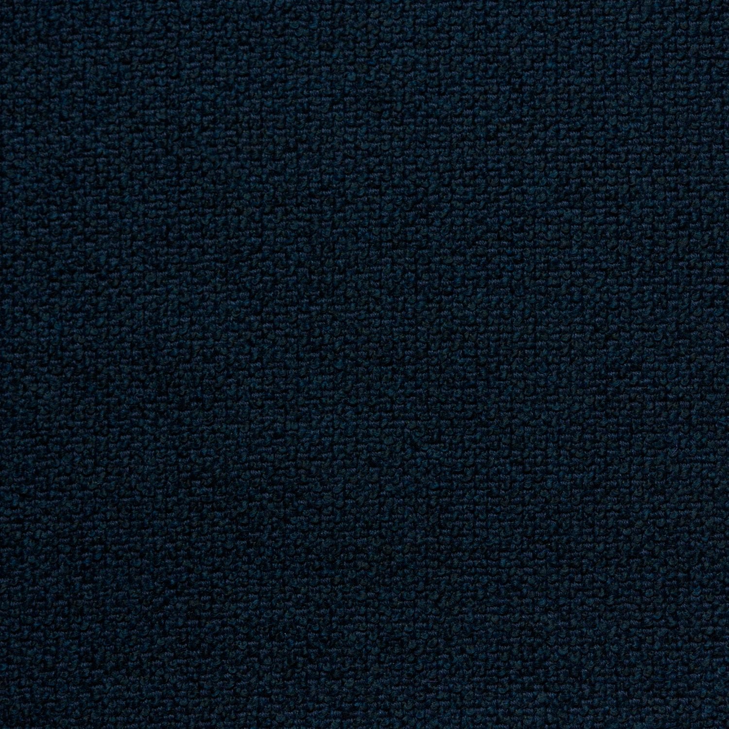 Logan, 07 One Minute Past Midnight fabric featuring a structured, dark navy cotton-wool bouclé texture.
