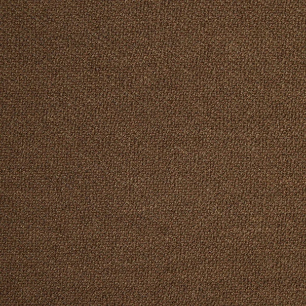 Logan 16 Nutmeg upholstery fabric in warm brown, featuring a soft and structured wool bouclé texture.