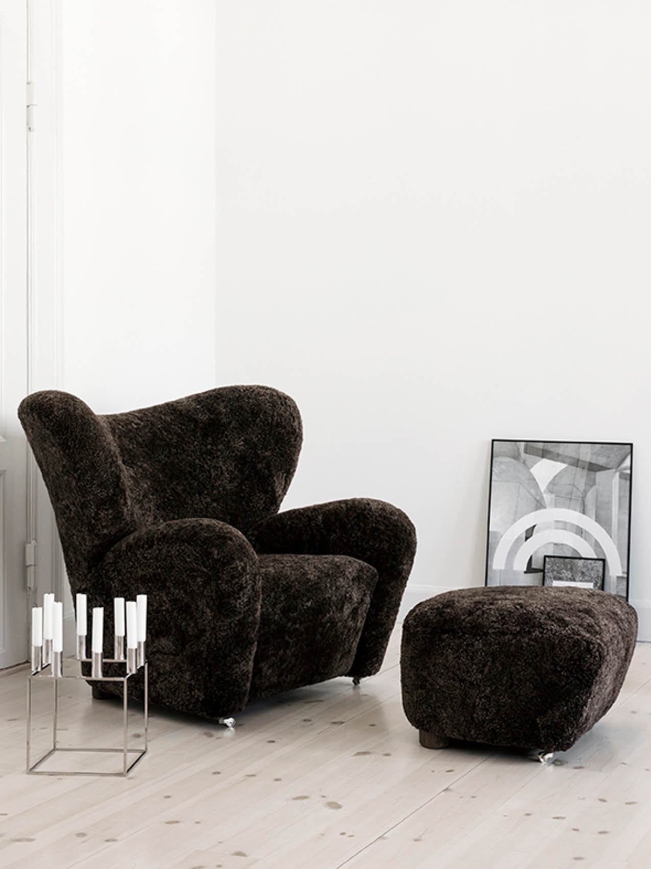 The Tired Man Lounge Chair, Sheepskin