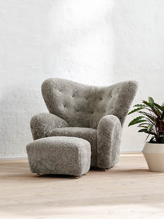 The Tired Man Lounge Chair, Sheepskin