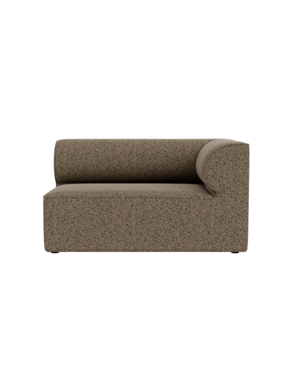Eave Modular Sofa, 86, Corner 129. A top-down view of the right-hand corner piece upholstered in a textured brown fabric.