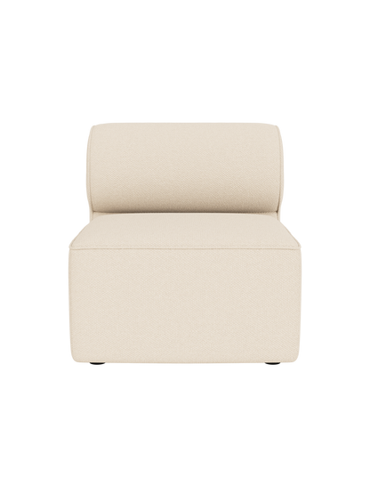Front view of the Eave Modular Sofa, 86, Open Section, upholstered in a cream-coloured textured fabric called Logan Jasmine.