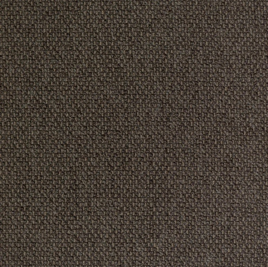 Logan, 05 Haze wool bouclé upholstery fabric in dark brown, featuring a structured cotton-wool blend looped texture.