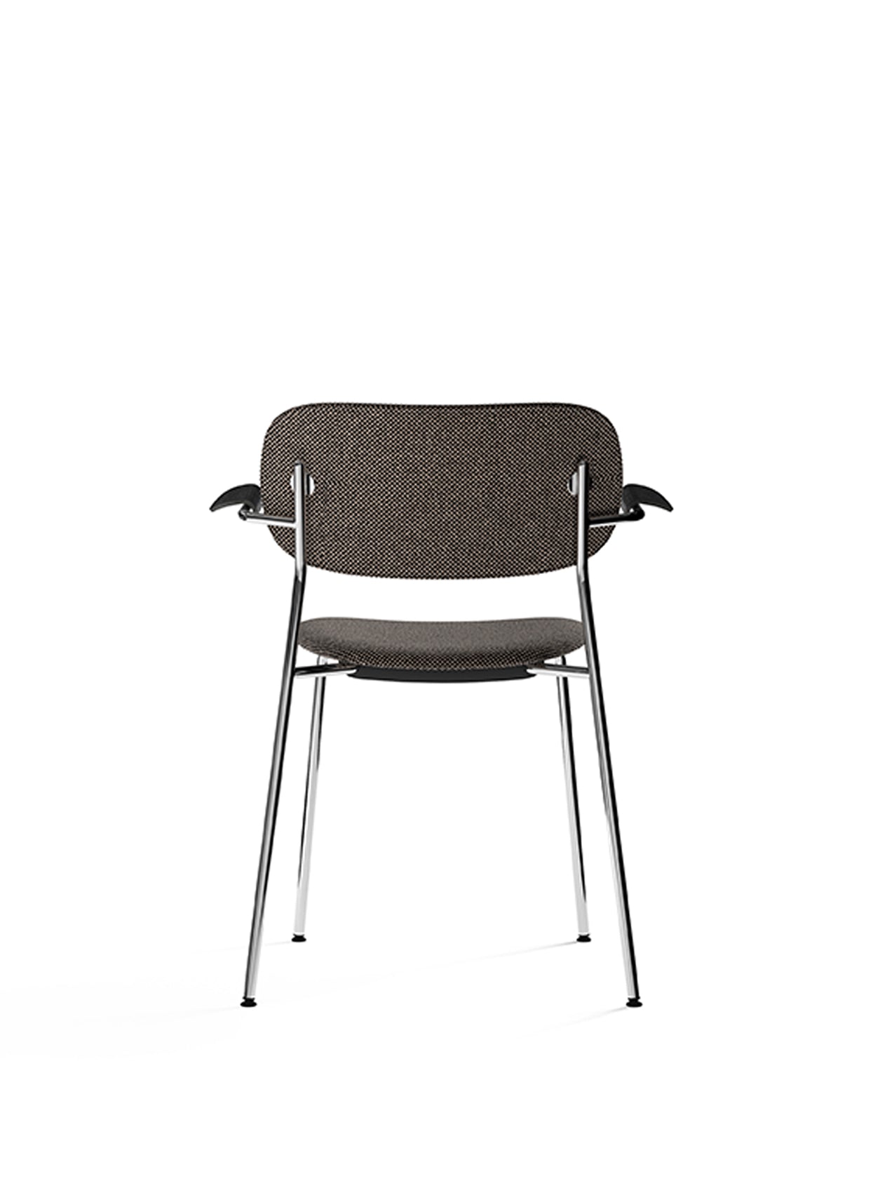 Co Dining Chair, fully upholstered with armrest, Chrome