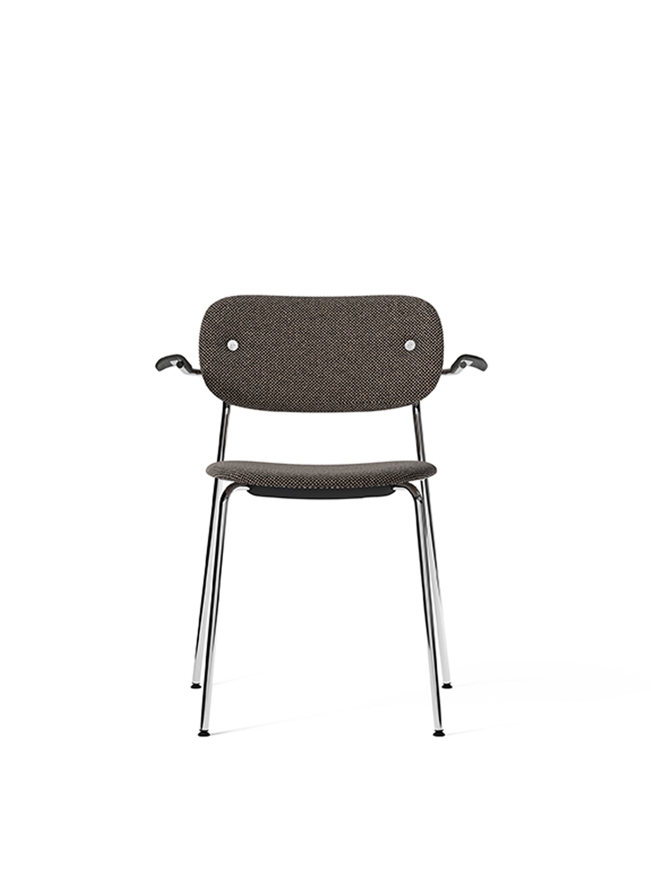 Co Dining Chair, fully upholstered with armrest, Chrome