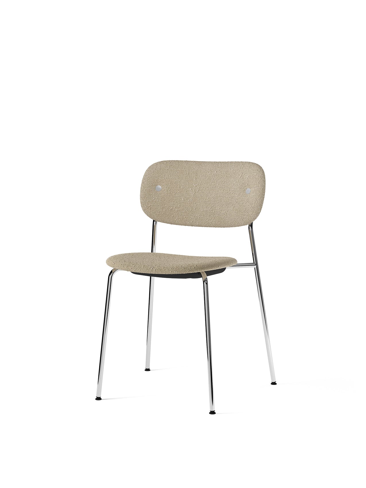 Co Dining Chair, fully upholstered, Chrome