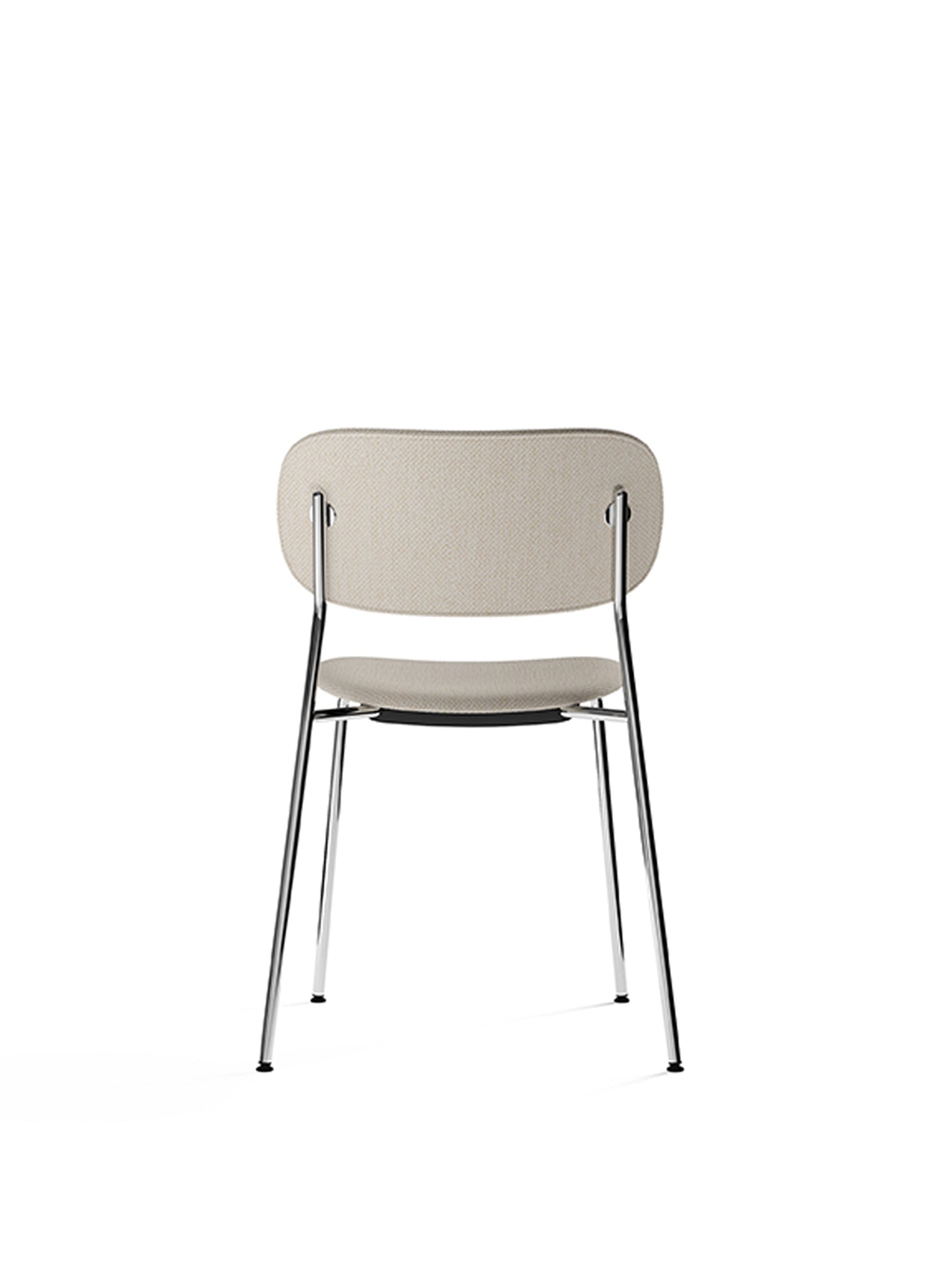 Co Dining Chair, fully upholstered, Chrome