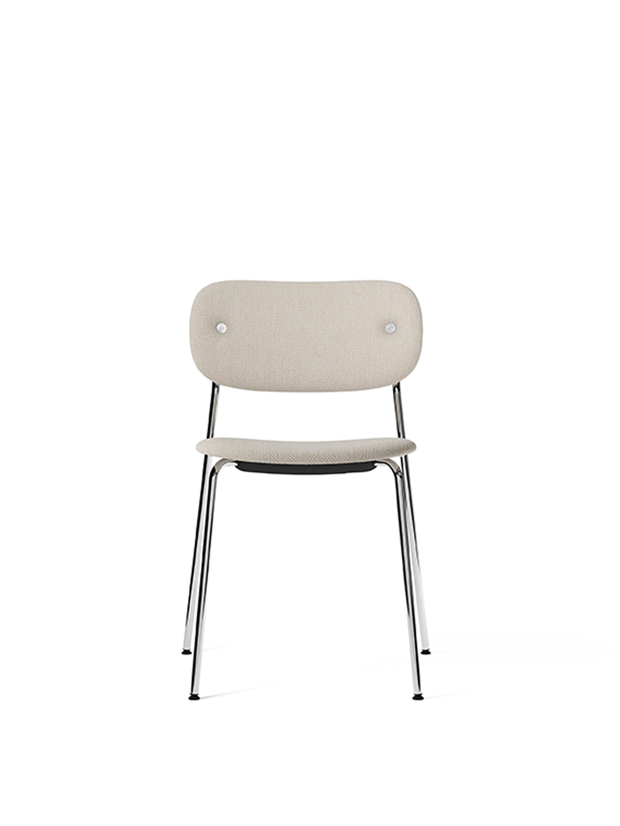 Co Dining Chair, fully upholstered, Chrome