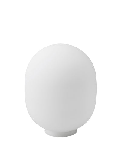 A large, rounded spare glass shade with a matt opal finish for the JWDA Table Lamp, shown against a plain white background.