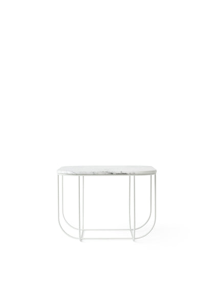 Cage, Table, White/White Marble