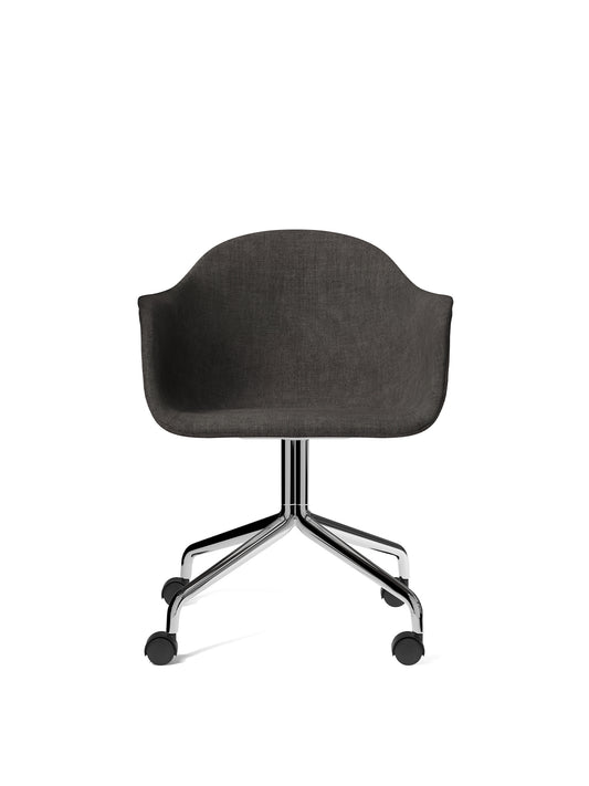 Harbour Dining Chair, Polished Aluminium Star Base w/Casters