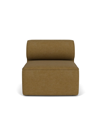 Front-facing view of the Eave Modular Sofa, 96, Open Section, upholstered in a textured, golden-brown Audo Bouclé 06 fabric.