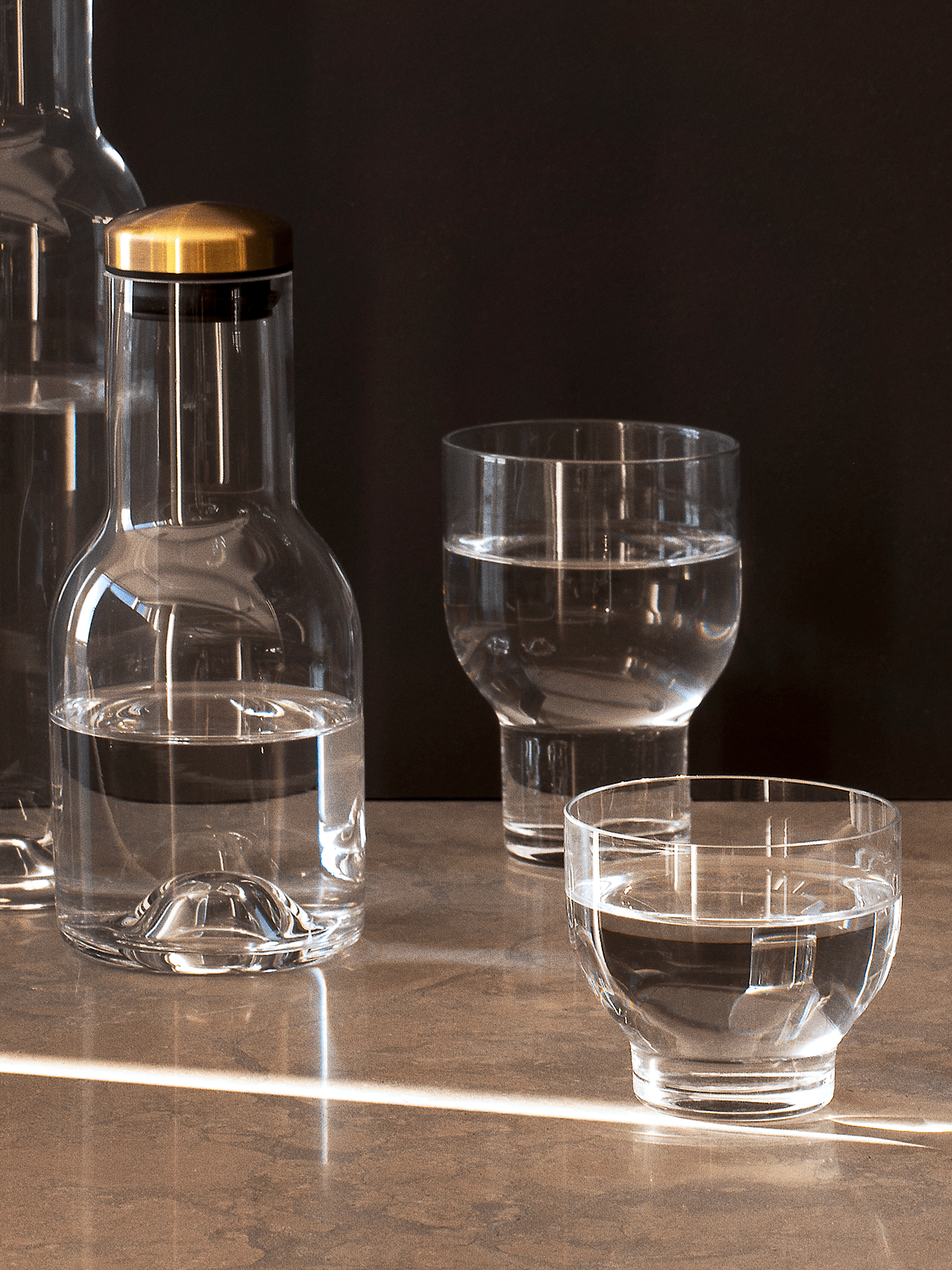 Water Bottle - Mouth-Blown Glass Bottle  Audo Furniture & Decor – Audo  Copenhagen