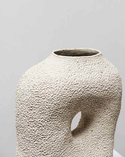 Curious Sculpted Vase - Large with stippled texture