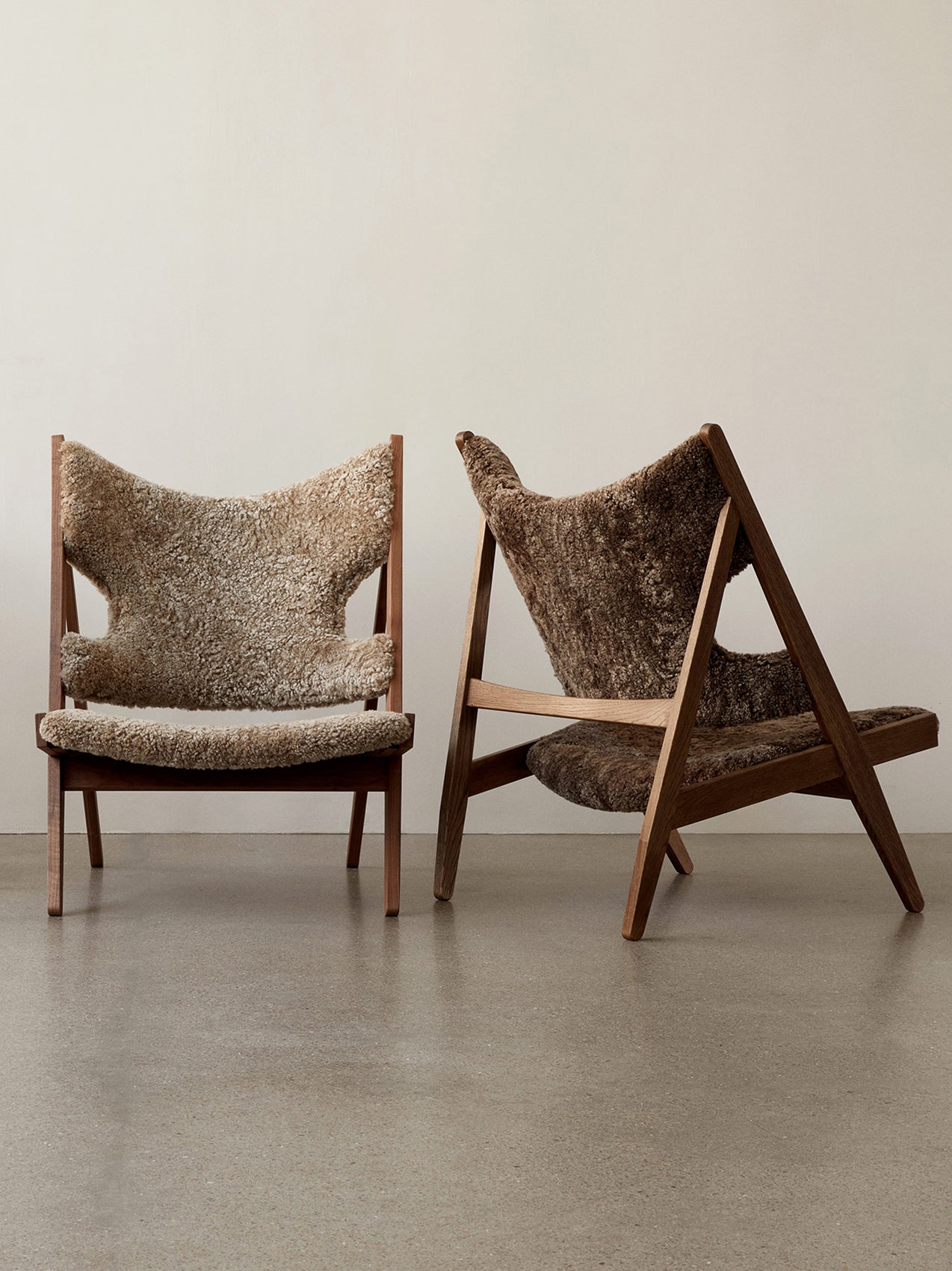 Knitting Lounge Chair, Sheepskin