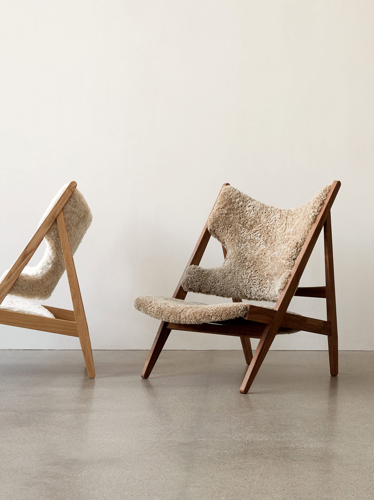 Knitting Lounge Chair, Sheepskin