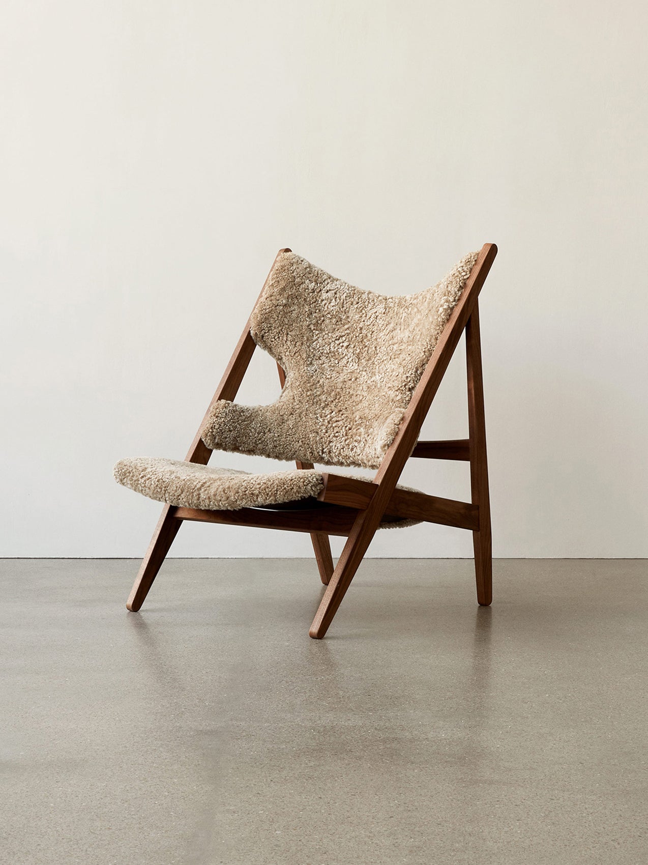 Knitting Lounge Chair, Sheepskin