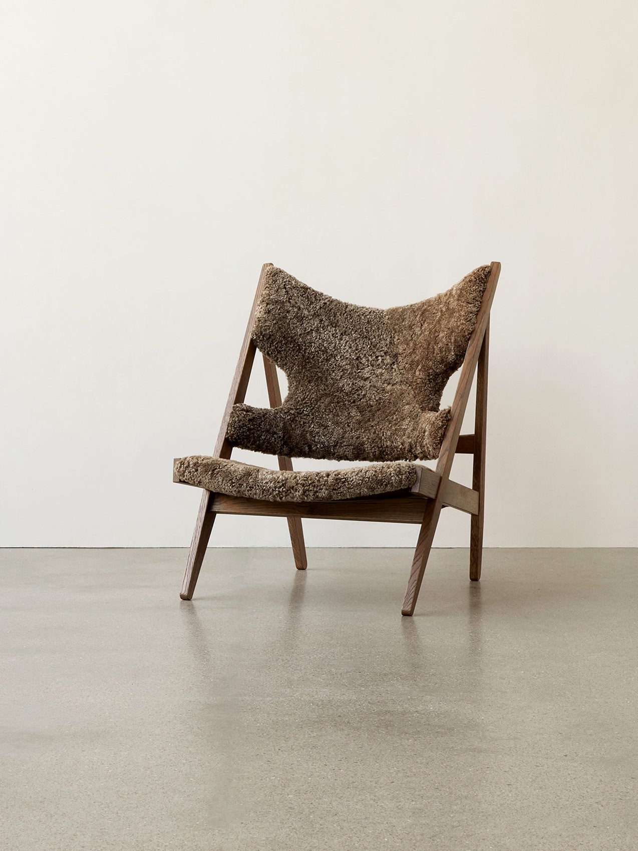 Knitting Lounge Chair, Sheepskin