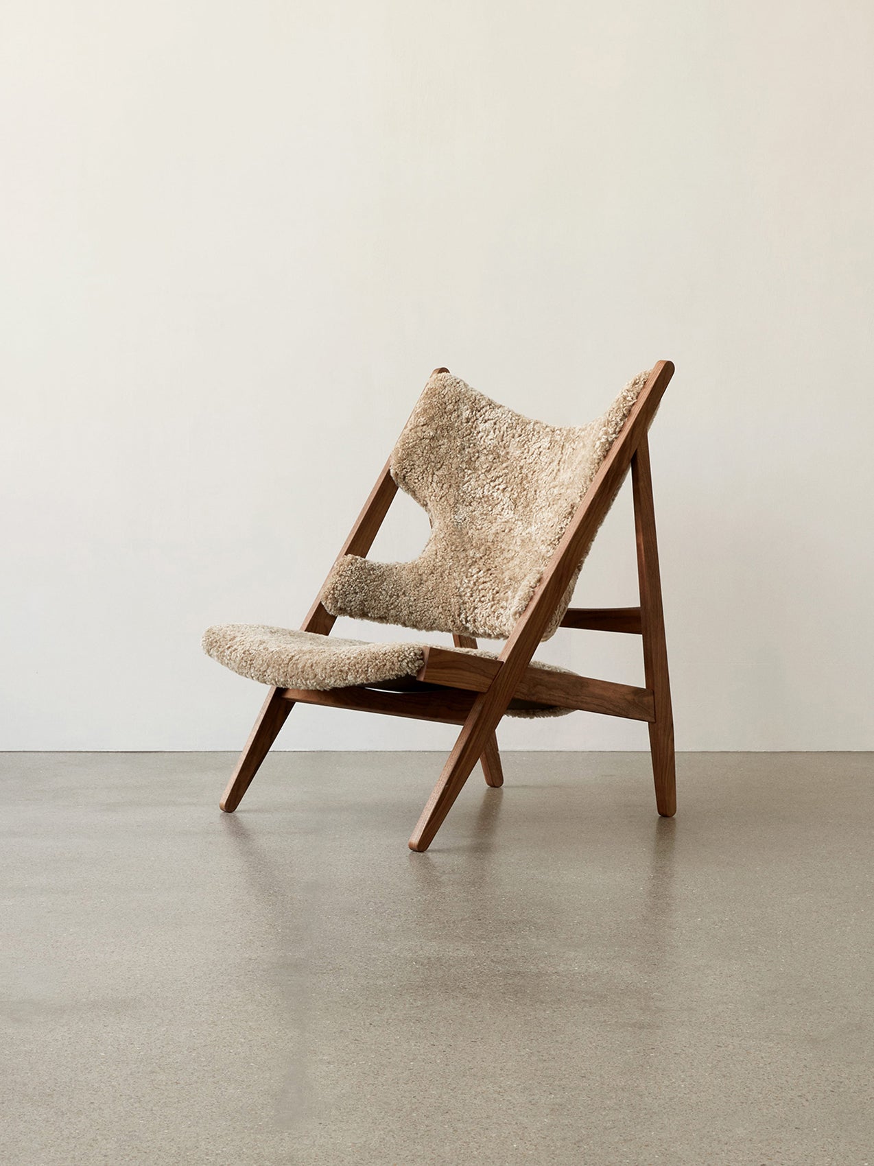 Knitting Lounge Chair, Sheepskin