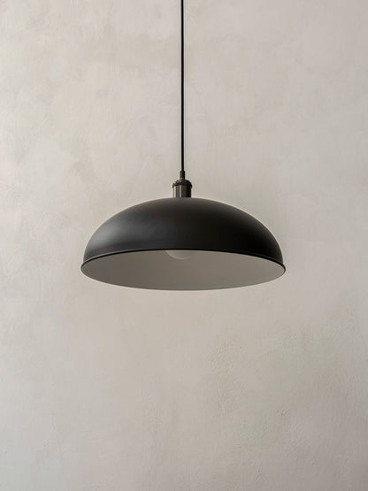 Tribeca Hubert Pendant, 17in-Pendant-Soren Rose Studio-Black/Bronzed Brass-menu-minimalist-modern-danish-design-home-decor