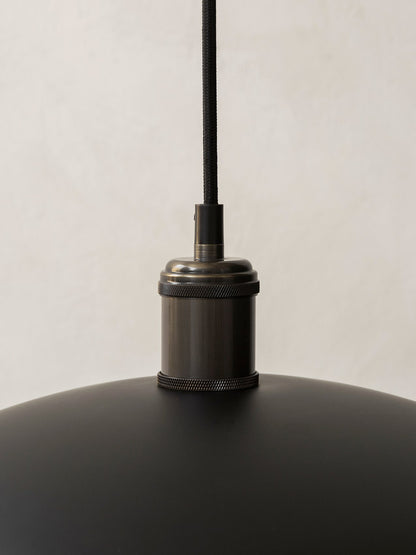 Tribeca Hubert Pendant, 17in-Pendant-Soren Rose Studio-Black/Bronzed Brass-menu-minimalist-modern-danish-design-home-decor