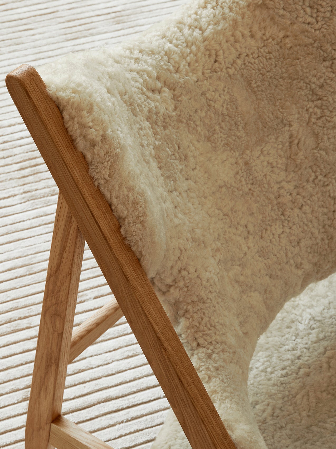 Knitting Lounge Chair, Sheepskin