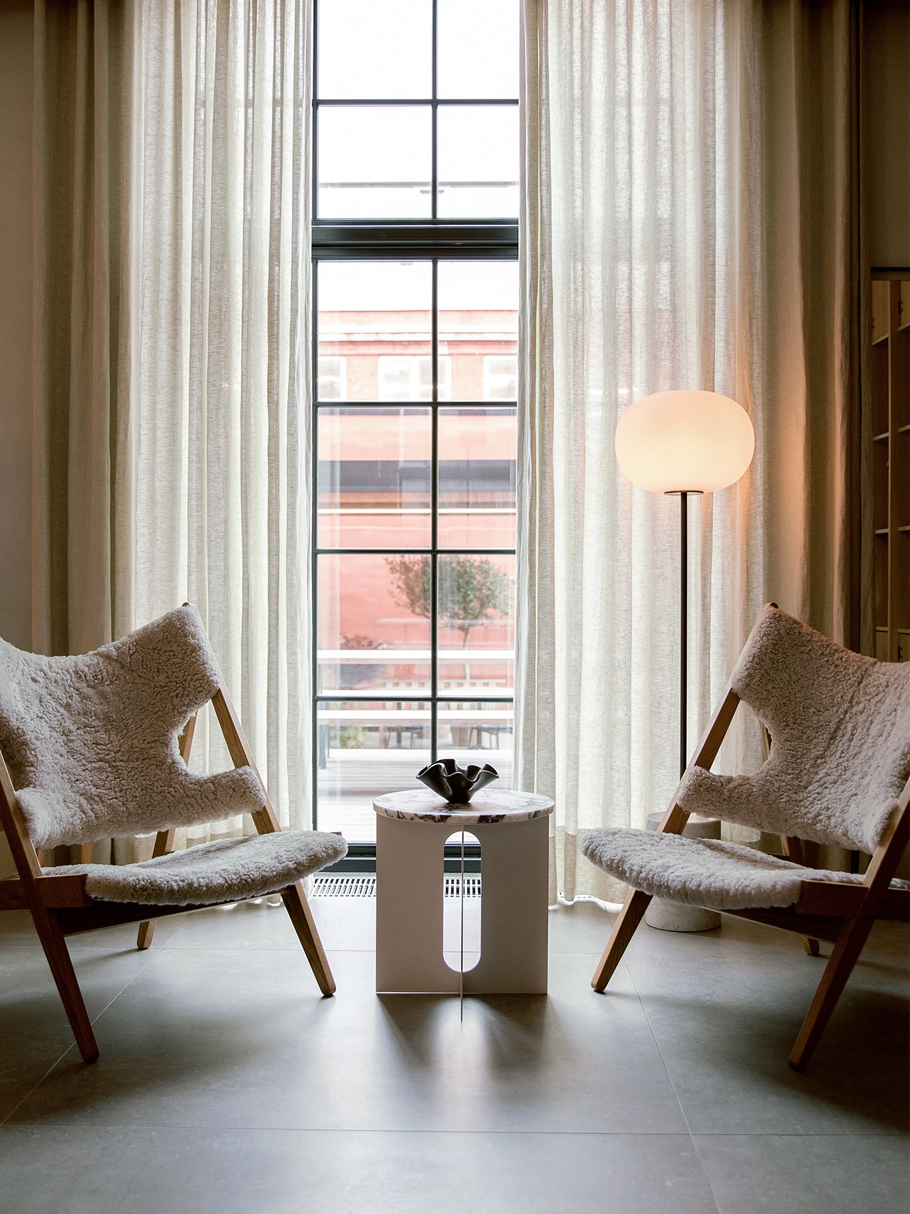 Knitting Lounge Chair, Sheepskin