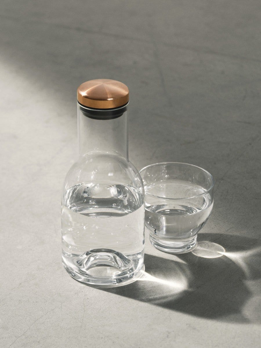 Water Bottle 34oz - Mouth Blown Glass  Audo Furniture & Decor – Audo  Copenhagen